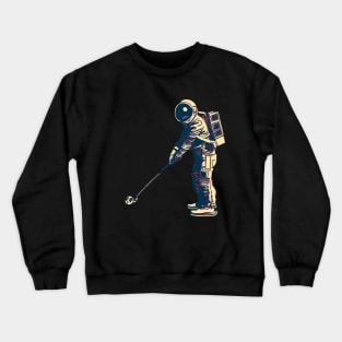 Astronaut Playing Golf Crewneck Sweatshirt